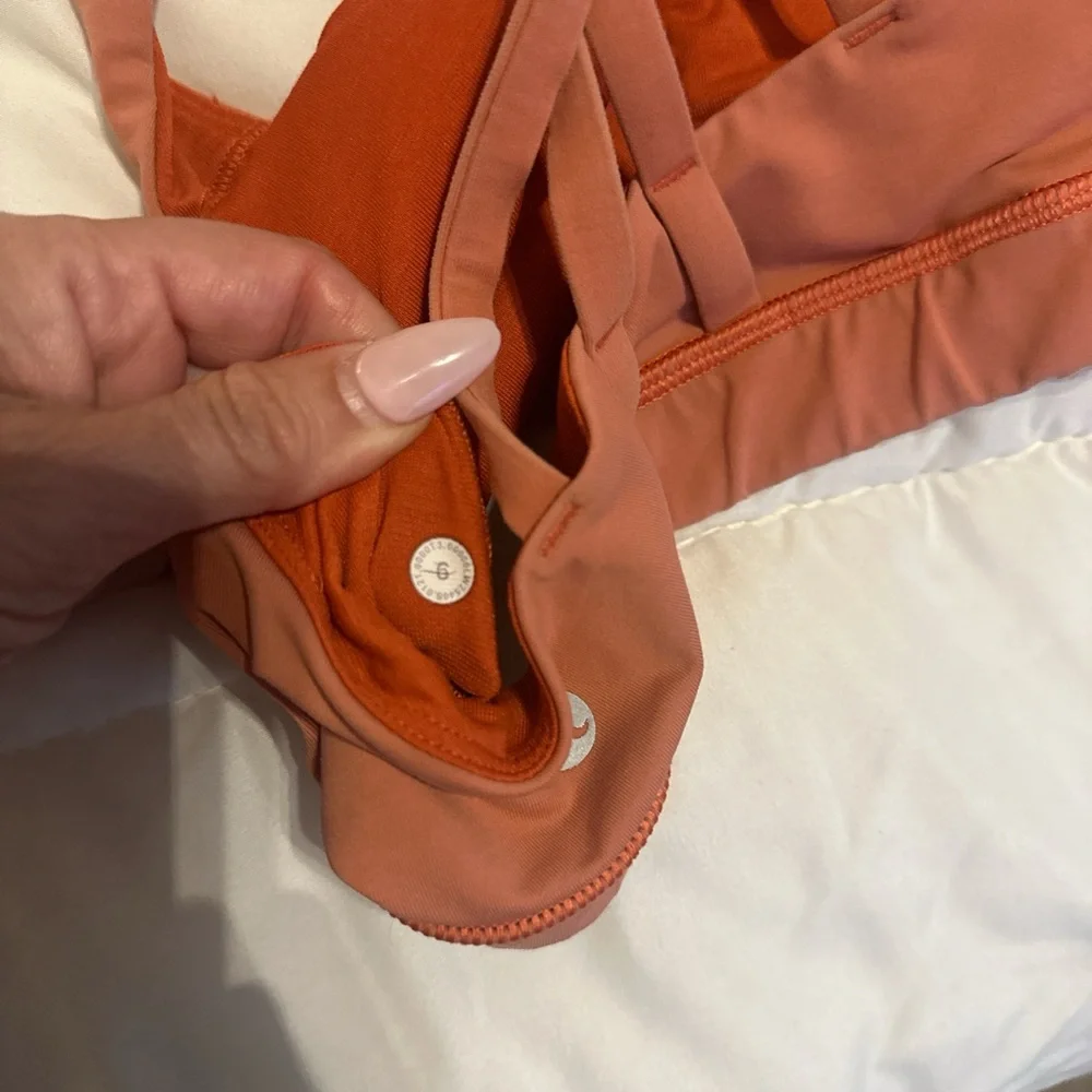 Lululemon energy bra orange size 6